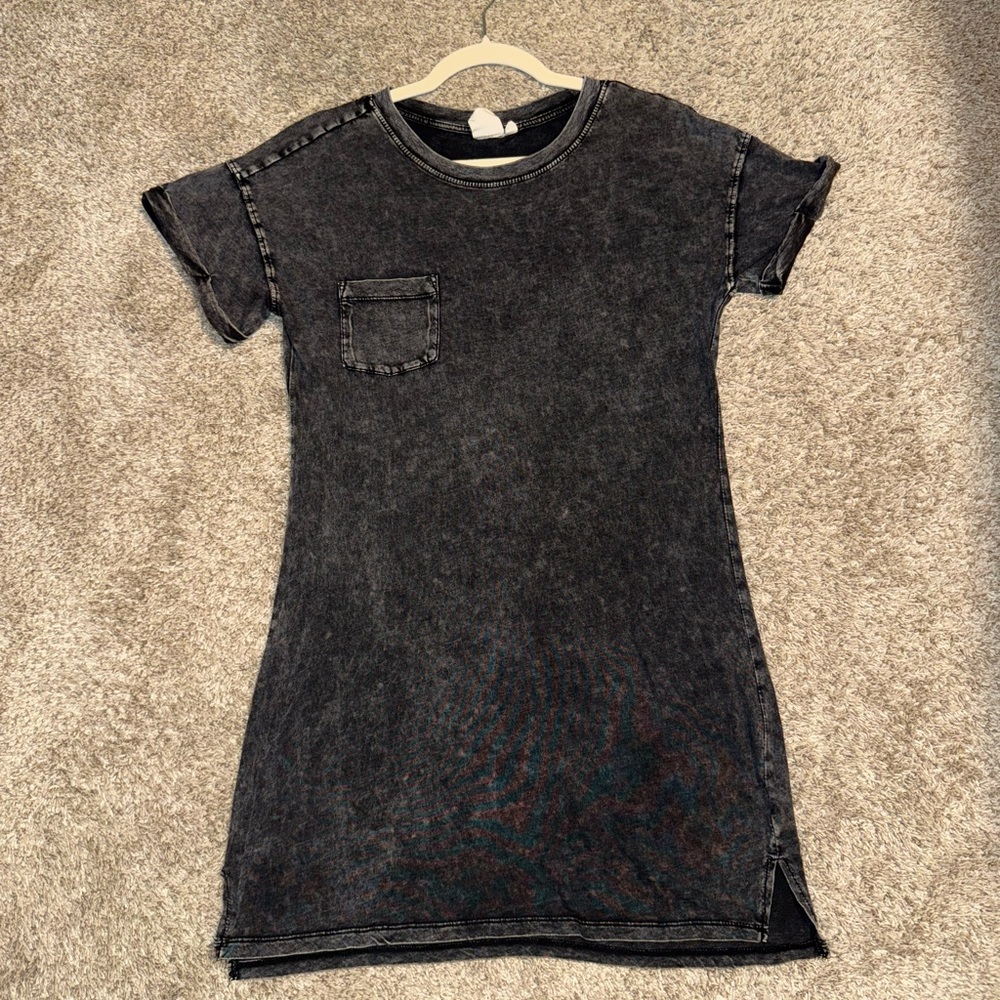 White Crow Charcoal Acid Wash Tee